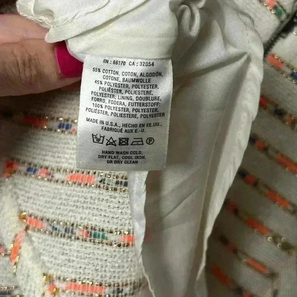 Anthropologie Maeve Lucaya Swing Multi-Colored Tweed Skirt Size 12 - Picture 7 of 9